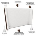 Ver imagem 3 de Cabeceira Cama Box Queen 160cm Nilo P05 Corino Marrom Bouclê Cru - Lyam Decor