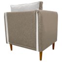 Ver imagem 5 de Kit 2 Poltronas Decorativas para Sala e Recepção Aviv Corino e Linho Premium Cores