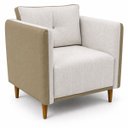 Ver imagem 2 de Kit 2 Poltronas Aviv para Sala Escritório Recepção Linho Premium Easy Clean Corino Premium Luxo