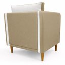 Ver imagem 4 de Kit 2 Poltronas Aviv para Sala Escritório Recepção Linho Premium Easy Clean Corino Premium Luxo