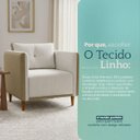 Ver imagem 7 de Kit 2 Poltronas Aviv para Sala Escritório Recepção Linho Premium Easy Clean Corino Premium Luxo