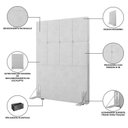 Ver imagem 5 de Cabeceira Solteiro 90cm Boucle Estofada Design Moderno para Quarto Linea
