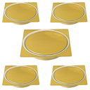 Ver imagem 1 de Kit 05 Ralo Click Banheiro Inox Quadrado 10x10 Dourado