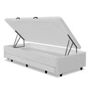 Ver imagem 2 de Base Para Cama Box Solteiro 3 Em 1 Com Baú E Cama Auxiliar Branca