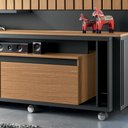 Ver imagem 4 de Home Theater Mariene para Sala de Estar/ Escritório Preto/ Freijó