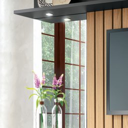 Home Theater Mariene para Sala de Estar/ Escritório Preto/ Freijó - 3