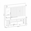 Ver imagem 5 de Home Theater Mariene para Sala de Estar/ Escritório Preto/ Freijó