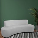 Ver imagem 2 de Sofá Orgânico 3 Lugares 210cm Mônaco Bouclé Cinza Claro - Nexta Casa