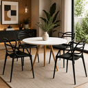 Ver imagem 3 de Conjunto Mesa de Jantar Redonda 70cm com 4 Cadeiras Allegra para Sala de Jantar Cozinha Área Gourmet