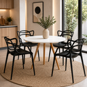 Ver imagem 1 de Conjunto Mesa de Jantar Redonda 70cm com 4 Cadeiras Allegra para Sala de Jantar Cozinha Área Gourmet