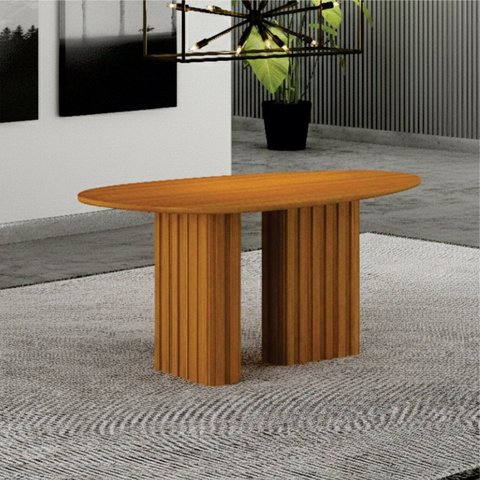 Mesa para Sala de Jantar com Tampo Orgânico 1,35cm Mdf Isis