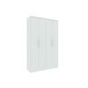Ver imagem 1 de Guarda Roupa Solteiro 4 Portas e 2 Gavetas Amsterdam Branco-neve - Tcil Móveis