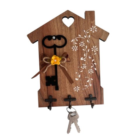 Porta-chaves de Parede Casinha Madeira Mdf