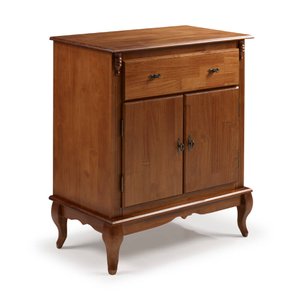 Balcão Buffet Rústico com 2 Portas e 1 Gavetas Pés Luis Xv 60629 Linz Móveis - Imbuia Glazer