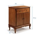 Ver imagem 4 de Balcão Buffet Rústico Madeira Maciça com 2 Portas e 1 Gavetas Pés Luis Xv 60629 Linz Móveis