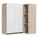 Ver imagem 1 de Armario Aereo de Canto 2 Portas 3 Nichos MDF 86x90 cm Kali 193661 Bianco Toq Branco Nicioli