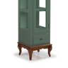 Cristaleira 1 Porta e Laterais em Vidro 3 Prateleiras 60110 Linz Móveis - Verde Musgo/Imbuia Glazer - 3