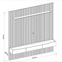 Ver imagem 2 de Conjunto com Painel Ripado e Bancada Suspensa 223cm Trento para Sala de Estar Bali DJ Móveis