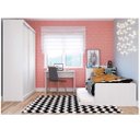 Ver imagem 1 de Quarto de Solteiro Completo com Bicama, Guarda-Roupa e Escrivaninha Espresso Móveis