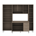 Ver imagem 4 de Armário de Cozinha Modulada Compacta Fidelitá Paris 4 Peças 225cm 11 Portas 3 Gavetas com Tampo