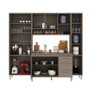 Ver imagem 3 de Armário de Cozinha Modulada Compacta Fidelitá Paris 4 Peças 225cm 11 Portas 3 Gavetas com Tampo