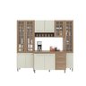 Cozinha Modulada Compacta Fidelitá Paris 4 Peças 225cm 11 Portas 3 Gavetas com Tampo - 3