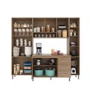 Ver imagem 2 de Cozinha Modulada Compacta Fidelitá Paris 4 Peças 225cm 11 Portas 3 Gavetas com Tampo