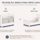 Ver imagem 4 de Berço 2 em 1 Multifuncional MDF Linha Luna Branco/Neve/Azul Petroleo
