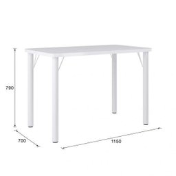 Conjunto Sala de Jantar Mesa Tampo MDP Roma 900 4 Cadeiras Tubulares Estofadas  - 3