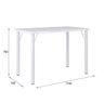 Conjunto Sala de Jantar Mesa Tampo MDP Roma 900 4 Cadeiras Tubulares Estofadas  - 3