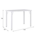 Ver imagem 3 de Conjunto Sala de Jantar Mesa Tampo MDP Roma 900 4 Cadeiras Tubulares Estofadas Branco