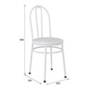Ver imagem 4 de Conjunto Sala de Jantar Mesa Tampo MDP Roma 900 4 Cadeiras Tubulares Estofadas Branco