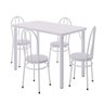 Conjunto Sala de Jantar Mesa Tampo MDP Roma 900 4 Cadeiras Tubulares Estofadas  - 2