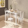 Conjunto Sala de Jantar Mesa Tampo MDP Roma 900 4 Cadeiras Tubulares Estofadas  - 1
