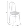 Conjunto Sala de Jantar Mesa Tampo MDP Roma 900 4 Cadeiras Tubulares Estofadas  - 4