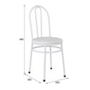 Ver imagem 4 de Conjunto Sala de Jantar Mesa Tampo MDP Roma 900 4 Cadeiras Tubulares Estofadas