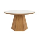 Ver imagem 6 de Kit com Mesa de Centro e Mesa Lateral Kit Sala 02 Mesas Auxiliares Redondo MDF Madeira Off White