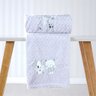 Cobertor Bebê Fluffy 110x90 com Aplique Bordado Gelo - 3