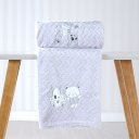 Ver imagem 3 de Cobertor Bebê Fluffy 110x90 com Aplique Bordado Gelo