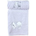 Ver imagem 1 de Cobertor Bebê Fluffy 110x90 com Aplique Bordado Gelo