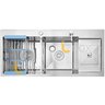 Dispenser de Detergente Quadrado Inox Sabonete Líquido de Embutir - 5