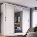 Ver imagem 1 de Guarda-Roupa Casal com Espelho 3 Portas Fantástico Gold Espresso Móveis