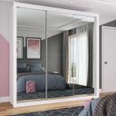 Ver imagem 1 de Guarda-Roupa Casal 3 Portas de Correr com Espelho Marechal Gold Espresso Móveis