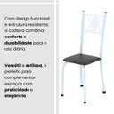 Ver imagem 5 de Cadeiras para Sala de Jantar 4 Unidades Sara Branco/Preto