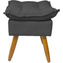 Ver imagem 3 de Kit 2 Puff Decorativo Quadrado para Sala Quarto Penteadeira Recepção Alice Pé Palito Castanho Suede