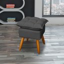 Ver imagem 2 de Kit 2 Puff Decorativo Quadrado para Sala Quarto Penteadeira Recepção Alice Pé Palito Castanho Suede