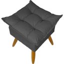 Ver imagem 5 de Kit 2 Puff Decorativo Quadrado para Sala Quarto Penteadeira Recepção Alice Pé Palito Castanho Suede