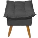 Ver imagem 4 de Kit 2 Puff Decorativo Quadrado para Sala Quarto Penteadeira Recepção Alice Pé Palito Castanho Suede