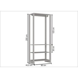 Módulo para Closet 1 Cabideiro 3 Prateleiras Yes - 3