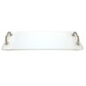 Bandeja Lavabo Sala Bandeja Vidro Branca c/ Alça 25x10cm - 3